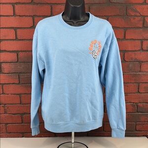Red Eight Sweatshirt Womens Medium Blue